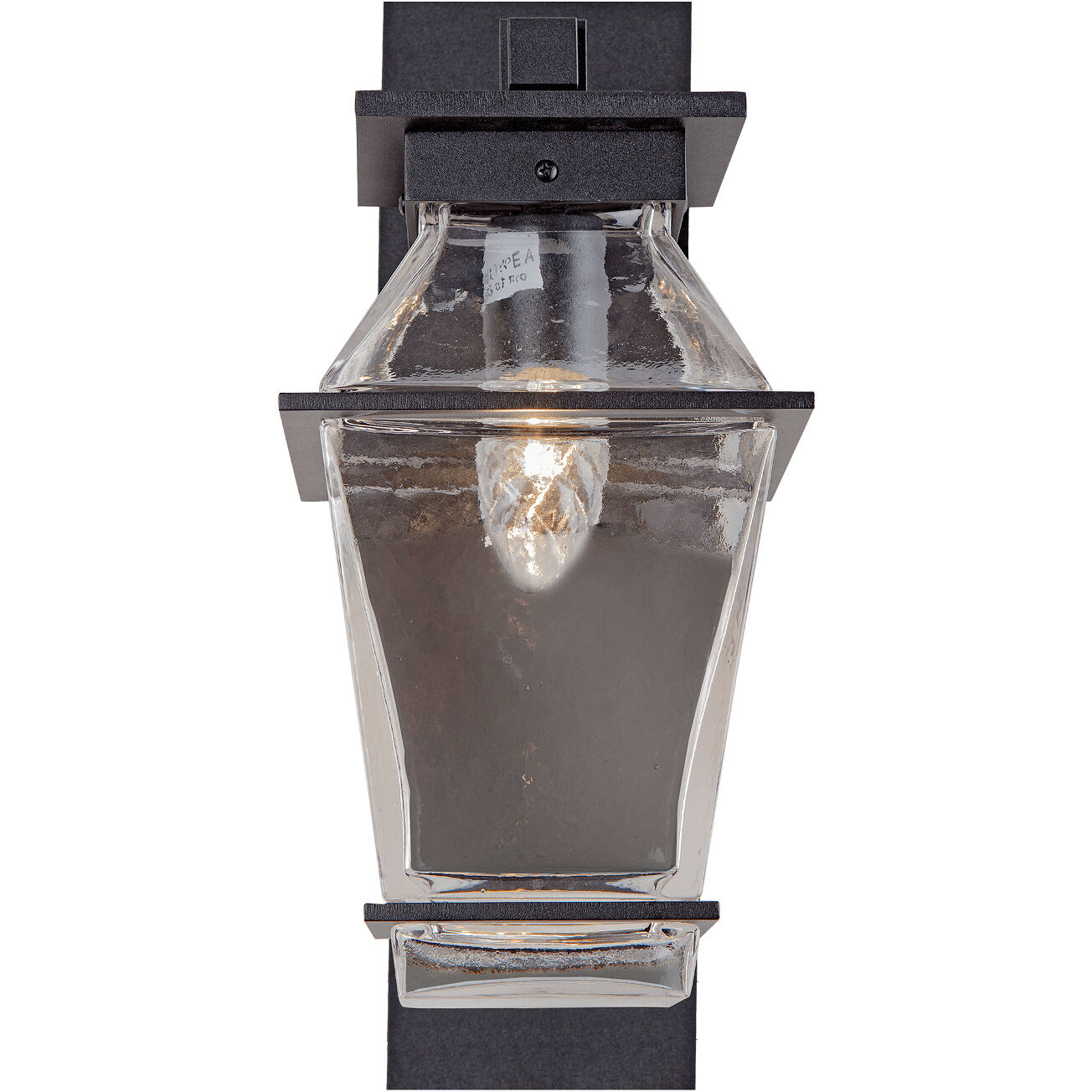 Landmark 1 Light Textured Black Outdoor Sconce in E26 Incandescent, Arm